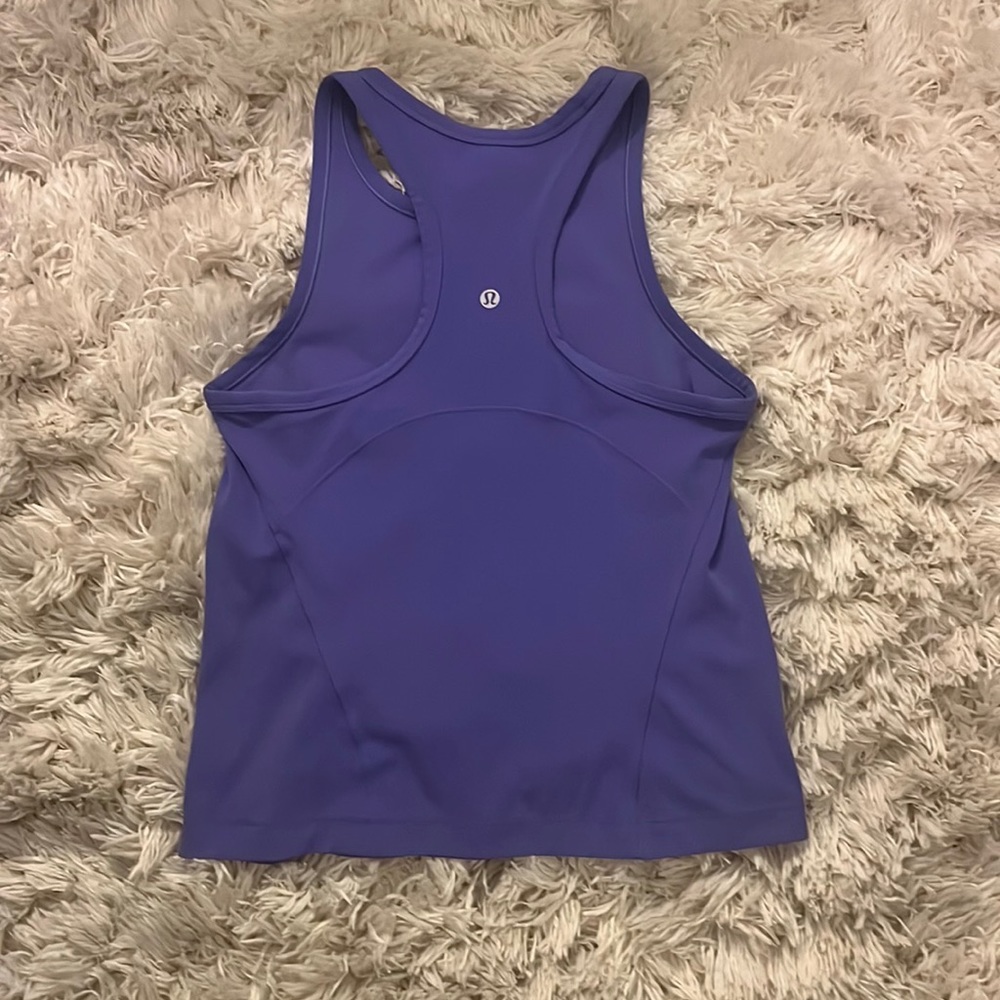 Lululemon align waist length racer back tank top size 6 color charged indigo